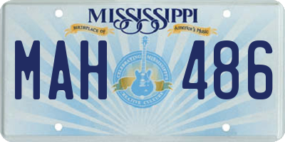 MS license plate MAH486