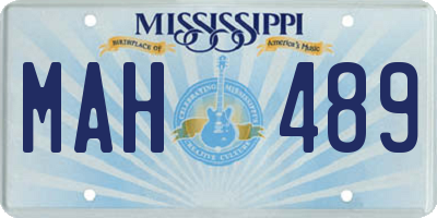 MS license plate MAH489