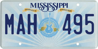 MS license plate MAH495