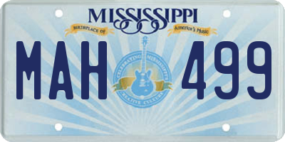 MS license plate MAH499