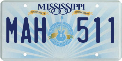 MS license plate MAH511