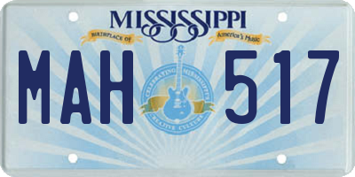MS license plate MAH517