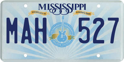 MS license plate MAH527