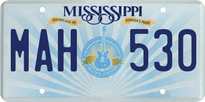 MS license plate MAH530