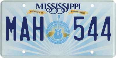 MS license plate MAH544