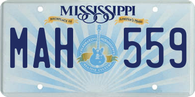 MS license plate MAH559
