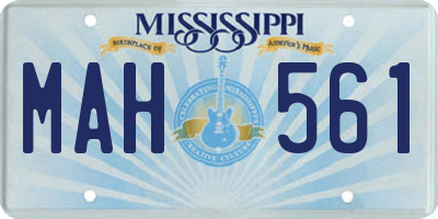 MS license plate MAH561