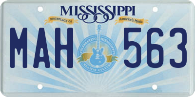 MS license plate MAH563