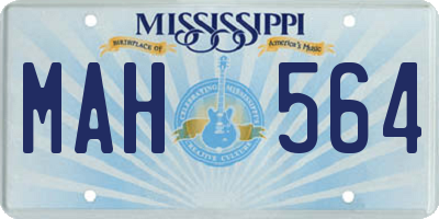 MS license plate MAH564