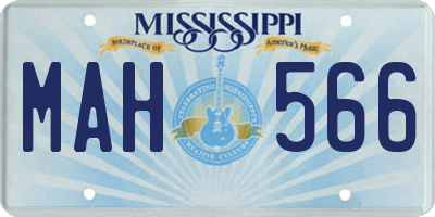 MS license plate MAH566
