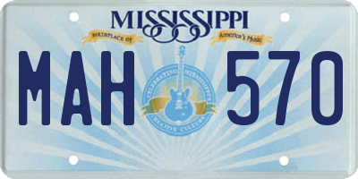 MS license plate MAH570