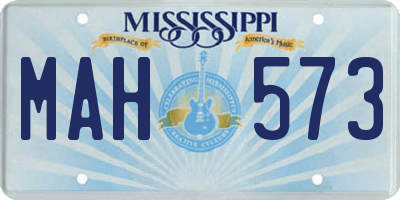 MS license plate MAH573