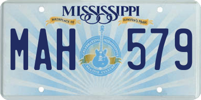 MS license plate MAH579