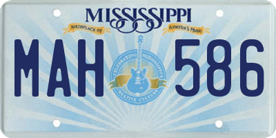 MS license plate MAH586