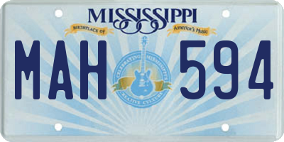 MS license plate MAH594