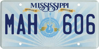 MS license plate MAH606