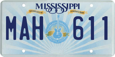 MS license plate MAH611