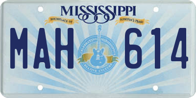 MS license plate MAH614