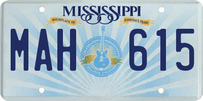 MS license plate MAH615