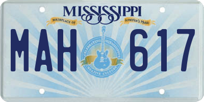MS license plate MAH617