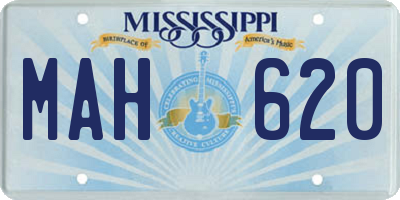 MS license plate MAH620