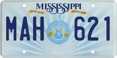 MS license plate MAH621