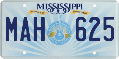 MS license plate MAH625