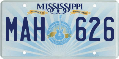MS license plate MAH626