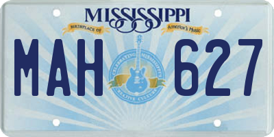 MS license plate MAH627