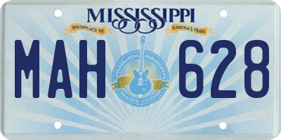 MS license plate MAH628