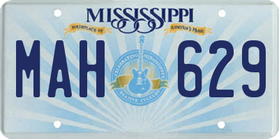 MS license plate MAH629