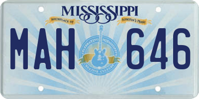 MS license plate MAH646