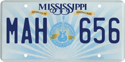 MS license plate MAH656