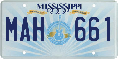 MS license plate MAH661