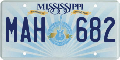 MS license plate MAH682