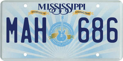 MS license plate MAH686