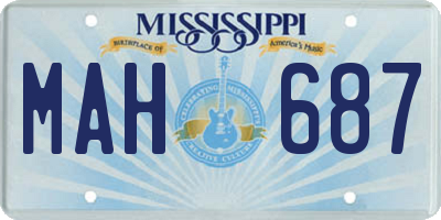 MS license plate MAH687