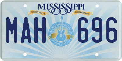 MS license plate MAH696