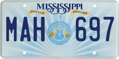 MS license plate MAH697