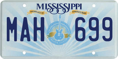MS license plate MAH699
