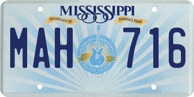 MS license plate MAH716