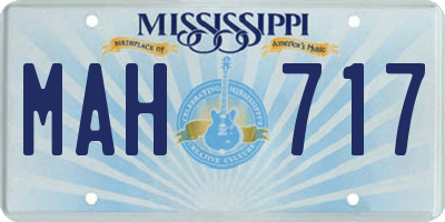 MS license plate MAH717