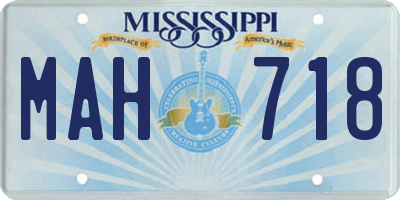 MS license plate MAH718