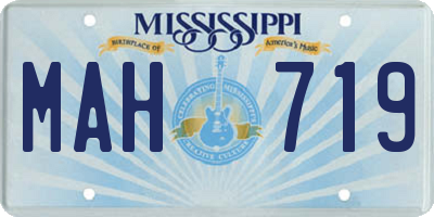 MS license plate MAH719