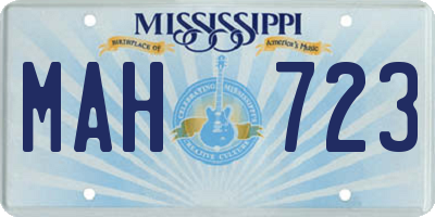 MS license plate MAH723