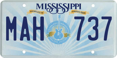 MS license plate MAH737
