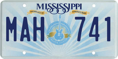 MS license plate MAH741