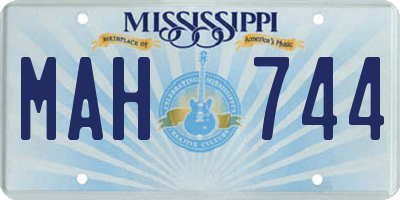 MS license plate MAH744