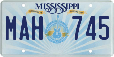 MS license plate MAH745