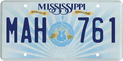 MS license plate MAH761